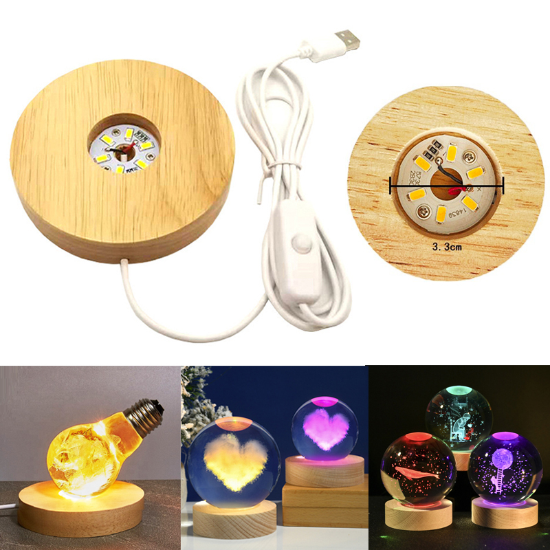 Resin Art Stand - Художественный дисплей из смолы, круглый деревянный