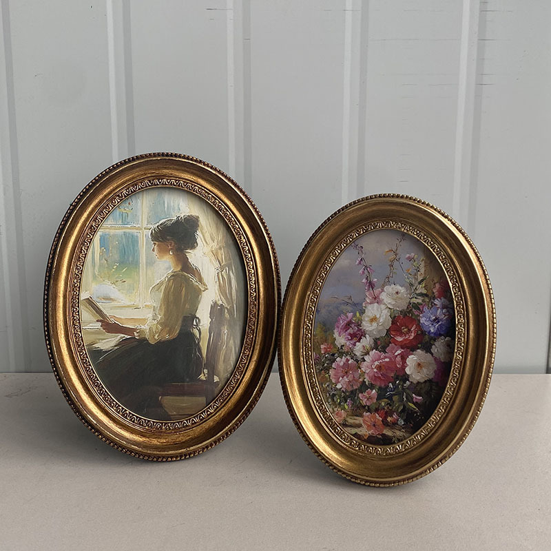 Resin Art Gallery - Винтажная европейская рельефная золотая фоторамка, настенное