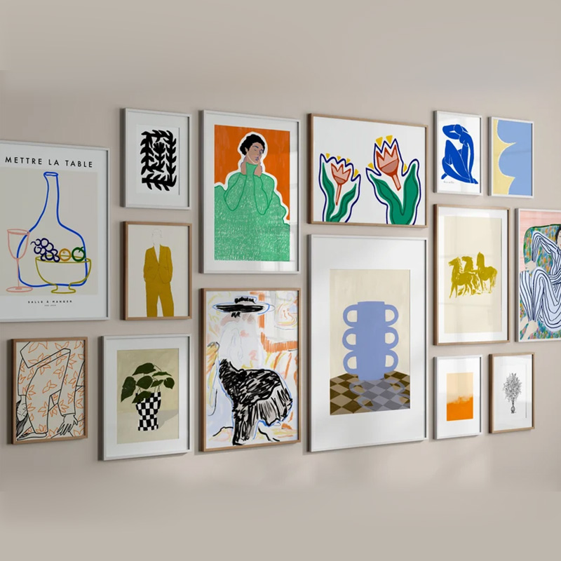 Resin Art Gallery - Многоцветный модный эклектичный постер с алмазной