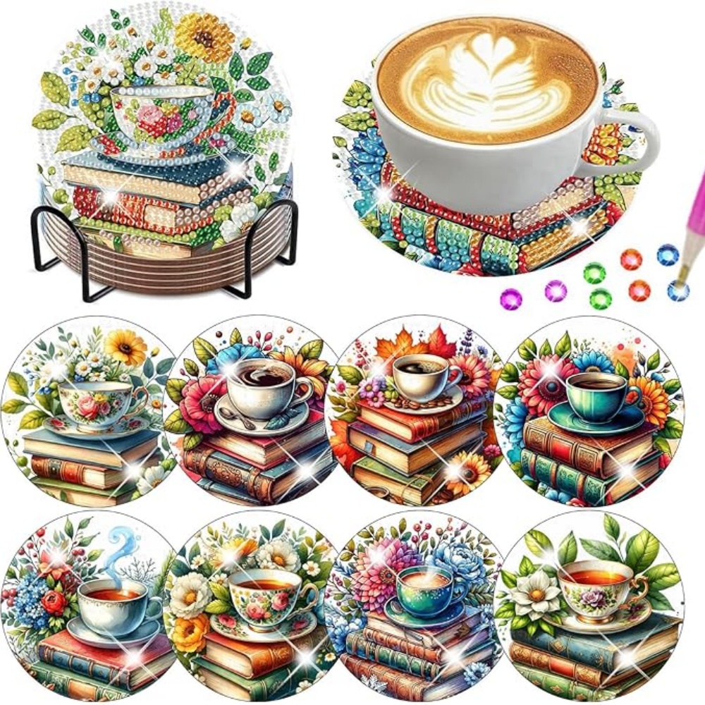 Resin Art Stand - Набор из 8 подставок для чашек