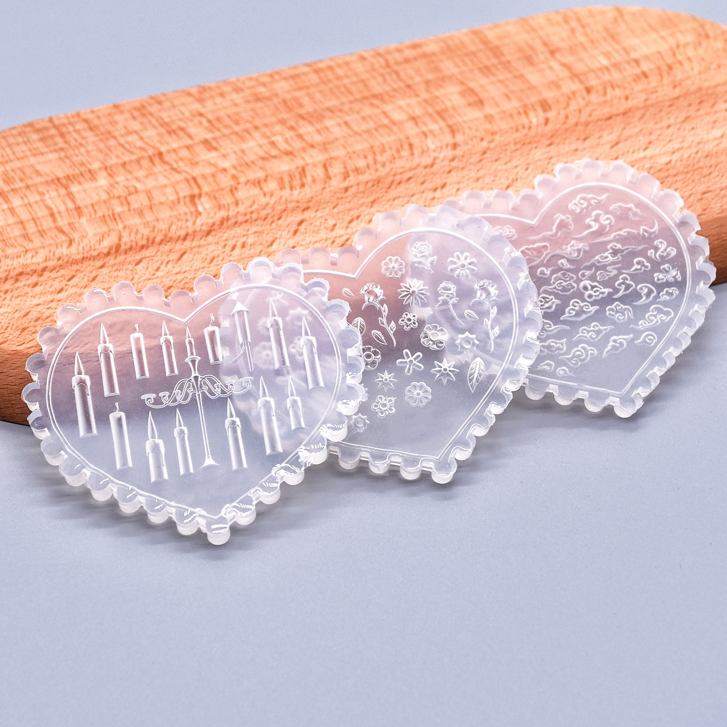 Resin Art And Design - Мини-силиконовая форма, дизайн «Цветы и облака»,
