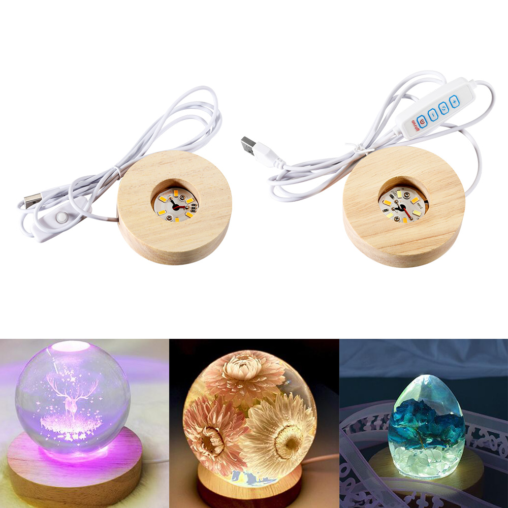Resin Art Stand - Художественный дисплей из смолы, круглый деревянный
