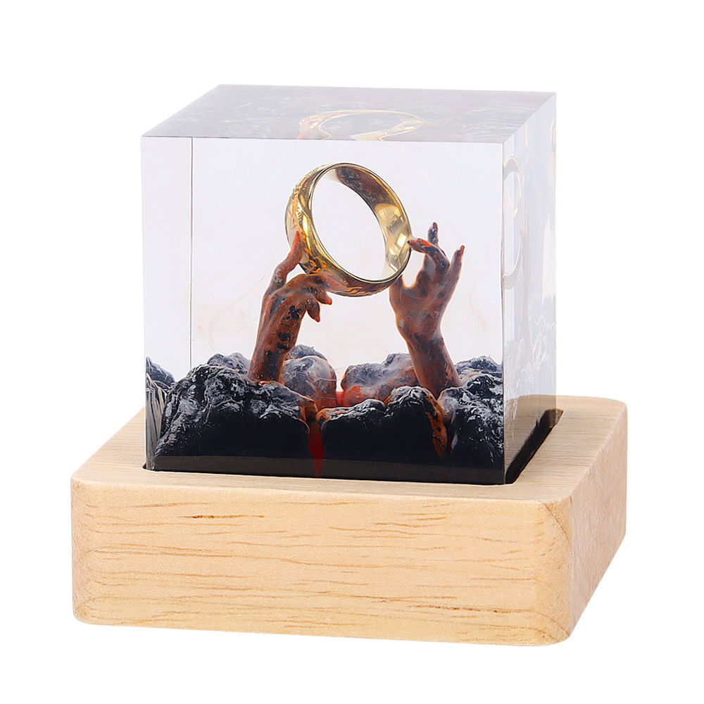 Resin Art Ring - Настольная лампа из смолы «Организм из