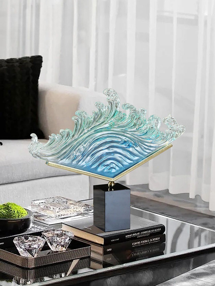 Resin Art Wedding Gift - Прозрачная градиентная скульптура из смолы в