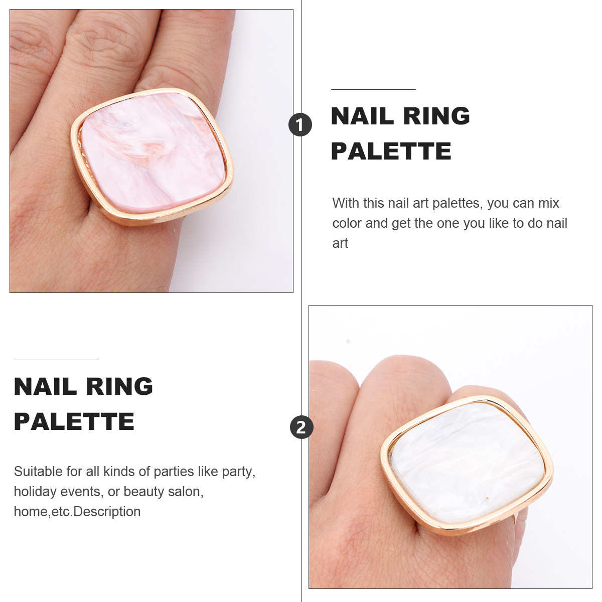 2 шт. мини-палитры для дизайна – обзор и цена Resin Art Ring Design