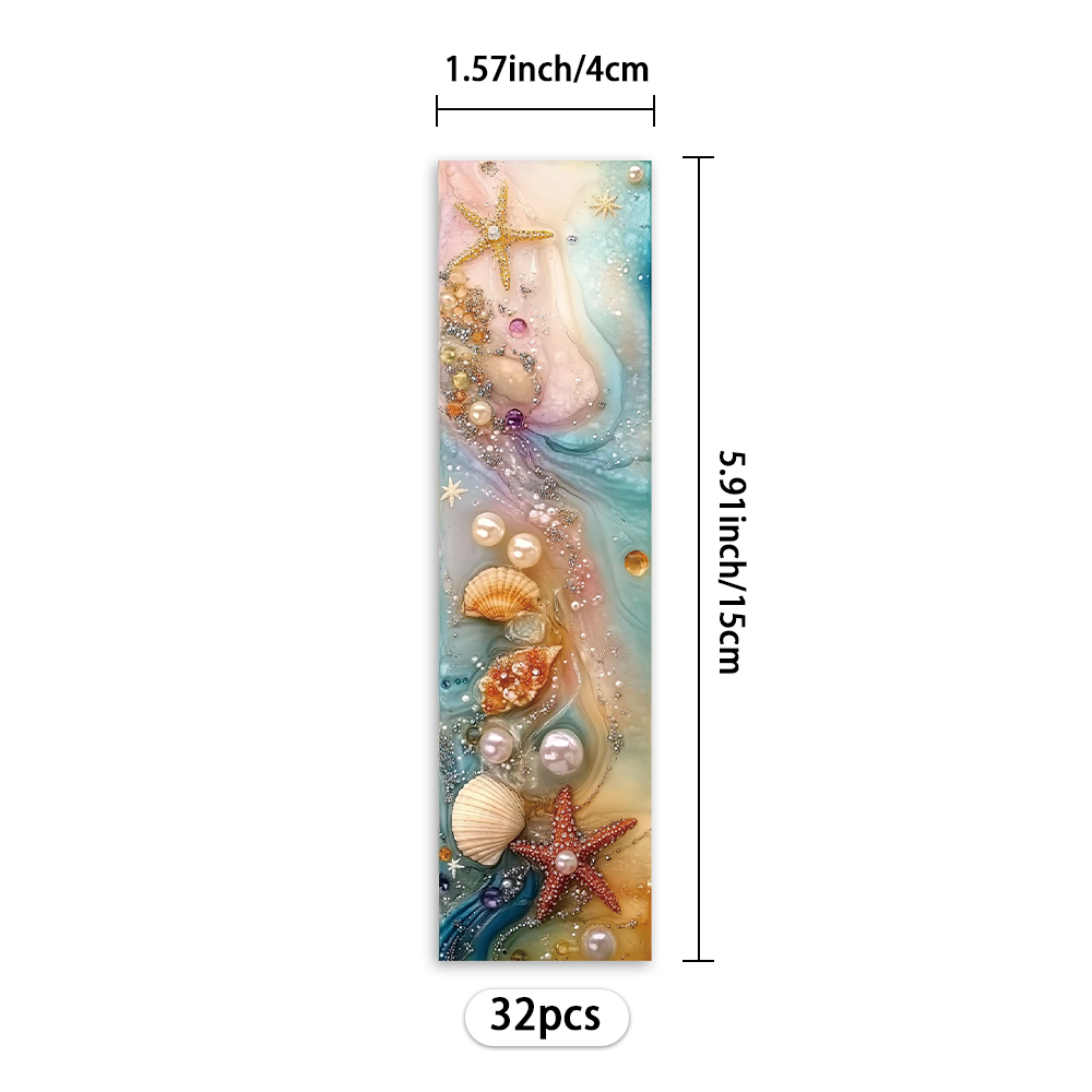 32 шт., фантазийные океанские  – обзор и цена Resin Art Bookmark