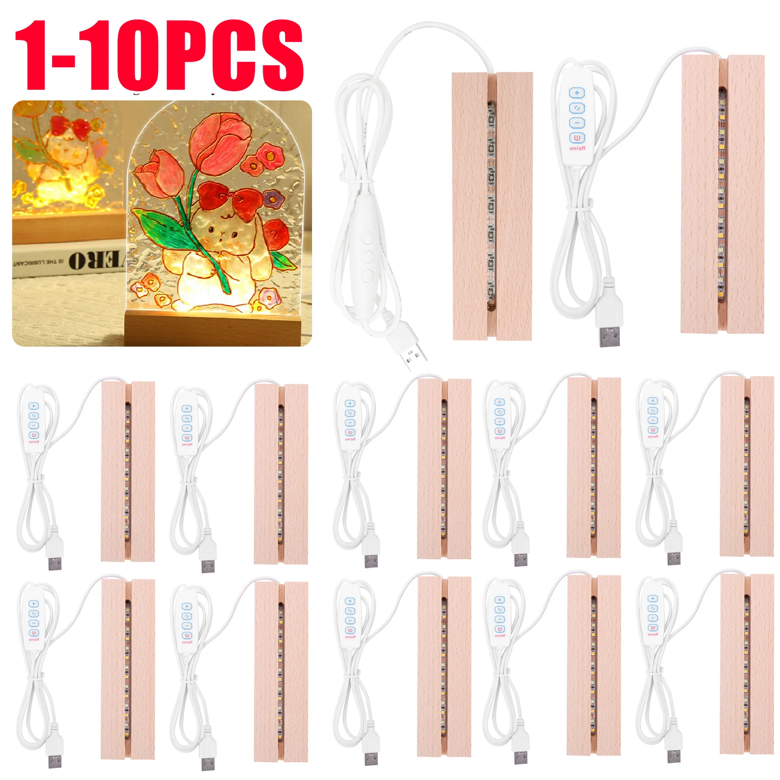 1-10 шт. LED-подсветка для дер – обзор и цена Resin Art Stand