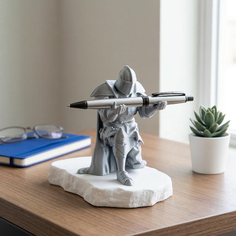 Подставка для ручек в виде рыц – обзор и цена Resin Art Stand
