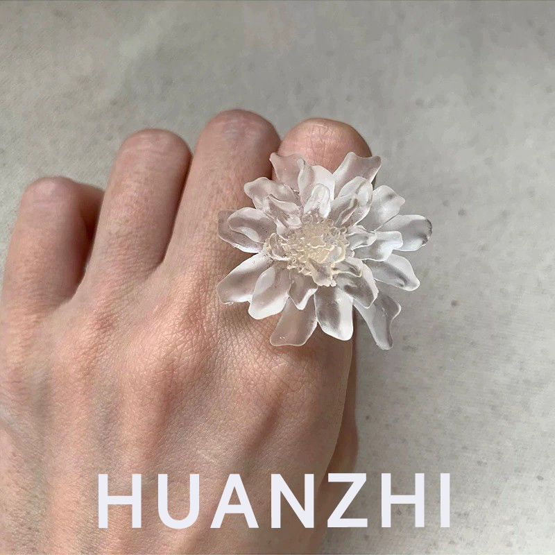 HUANZHI белое прозрачное кольц – обзор и цена Resin Art Ring