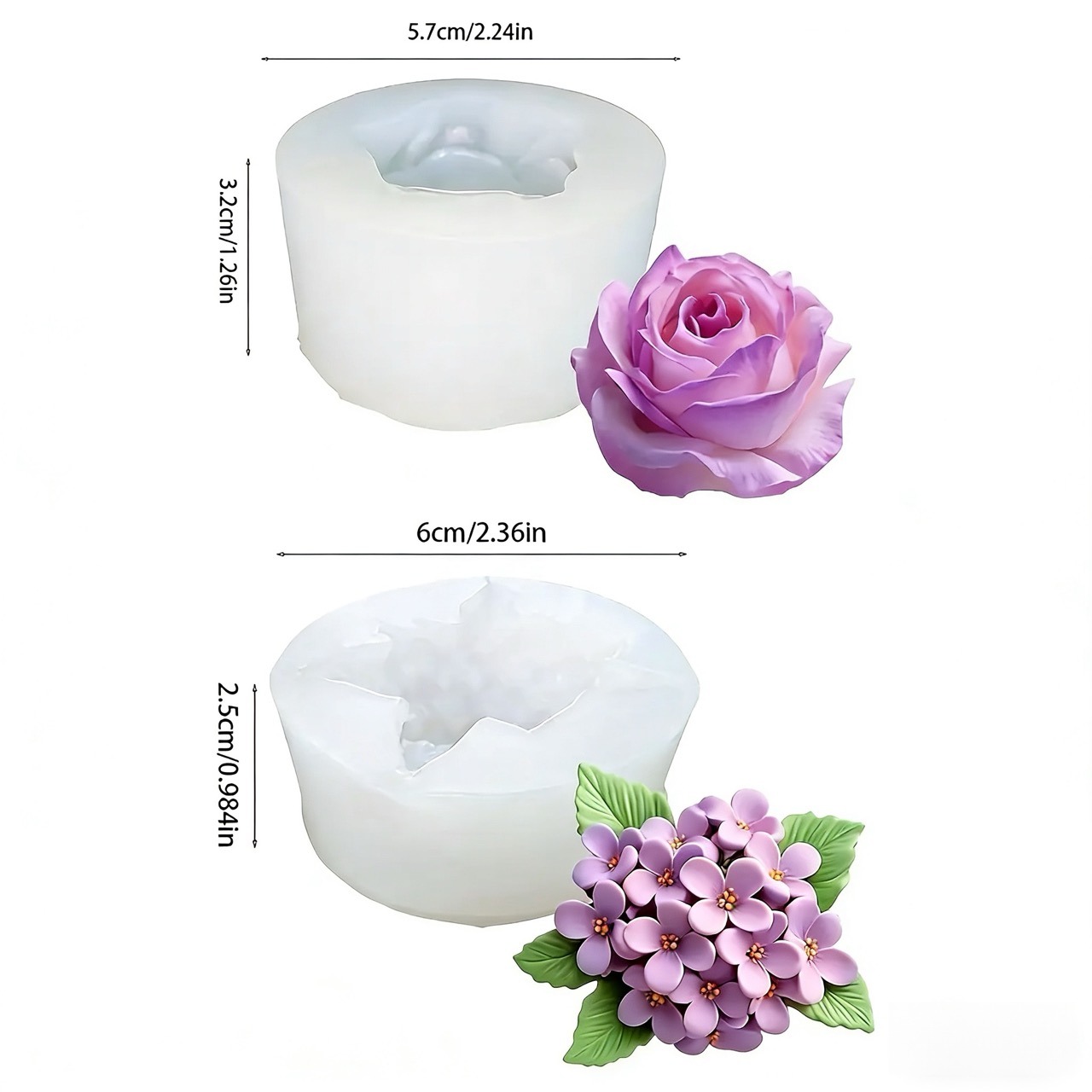 2 шт. 3D силиконовые формы с ц – обзор и цена Resin Art And Design