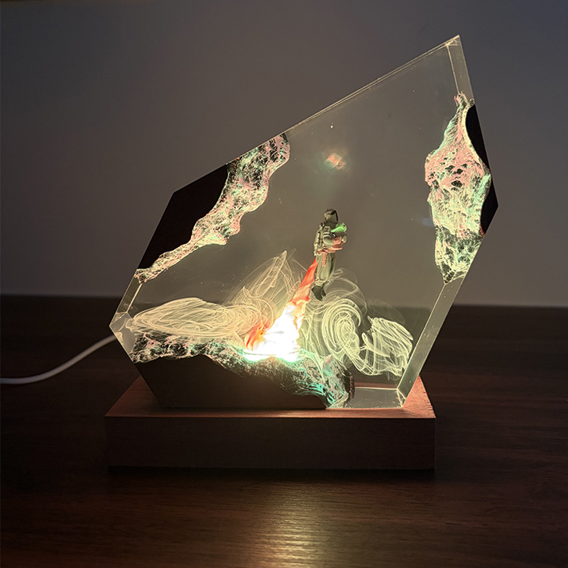 Фигурка-ночник в стиле научно- – обзор и цена Resin Art Table