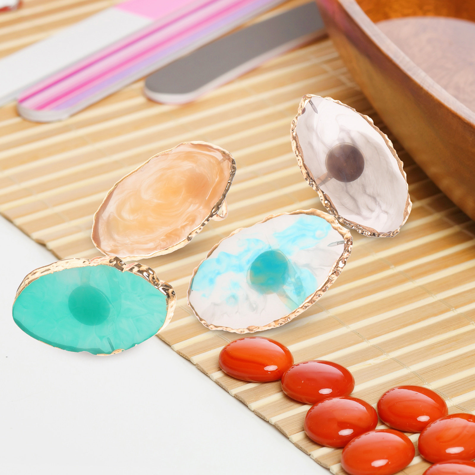 Набор из 6 портативных колец-п – обзор и цена Resin Art Ring Design